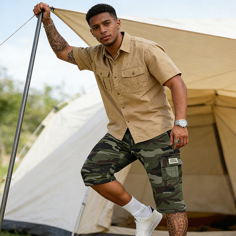 🎁2026 New Arrivals 49% OFF💖Men's Camouflage Cargo Shorts – Multi-Pocket, Adjustable Waist & Breathable Fabric 3