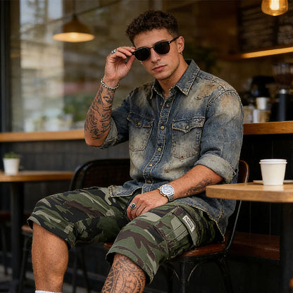 🎁2026 New Arrivals 49% OFF💖Men's Camouflage Cargo Shorts – Multi-Pocket, Adjustable Waist & Breathable Fabric 4