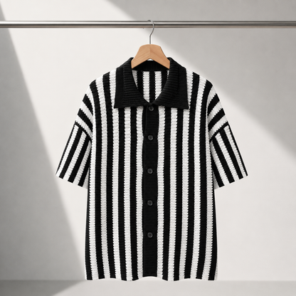 Vincenzo Stripe Knit Polo