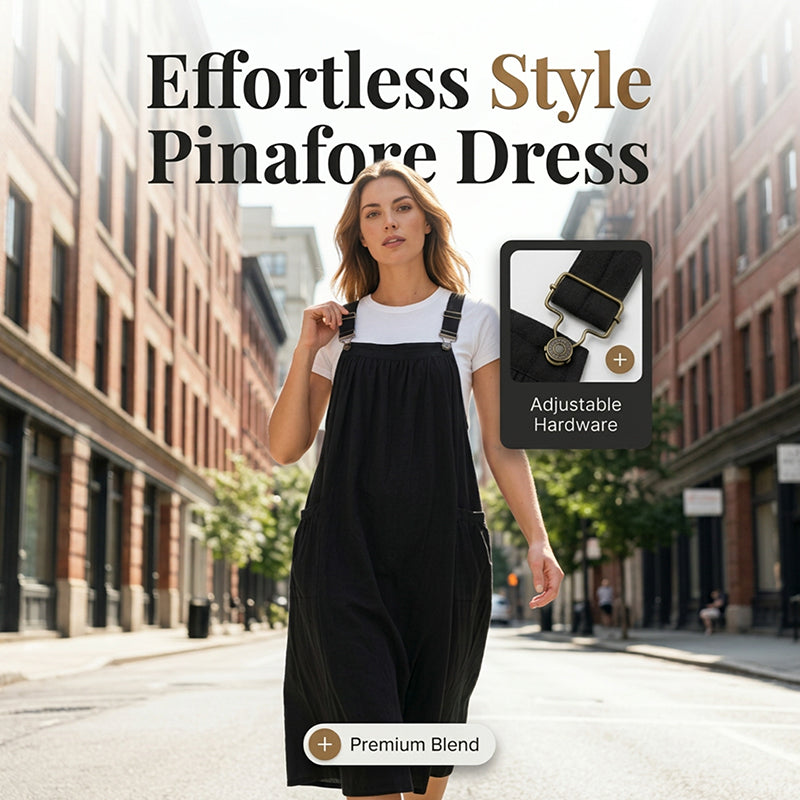 Loose Midi Overall Dress – Relaxed Fit, Breathable & Side Pockets – Everyday Casual 1