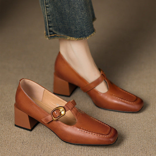 Viera Genuine Leather Heels