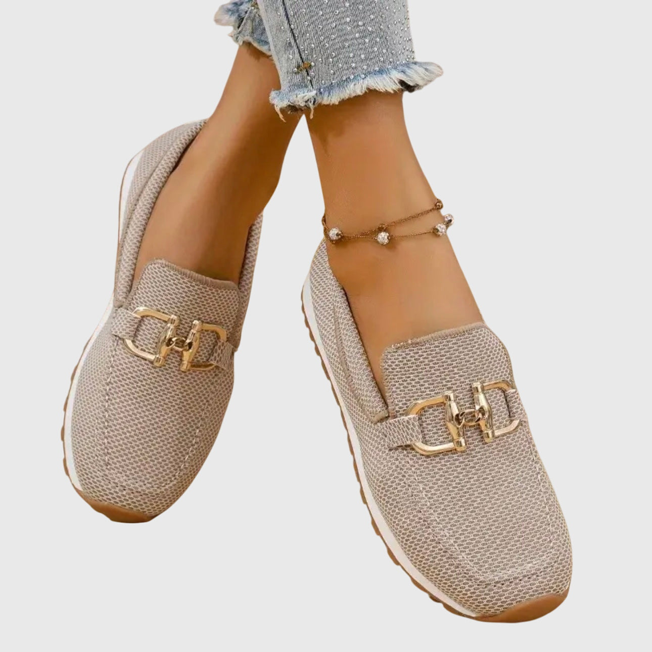 Women's Slip-On Sneakers White Breathable Orthopedic 4