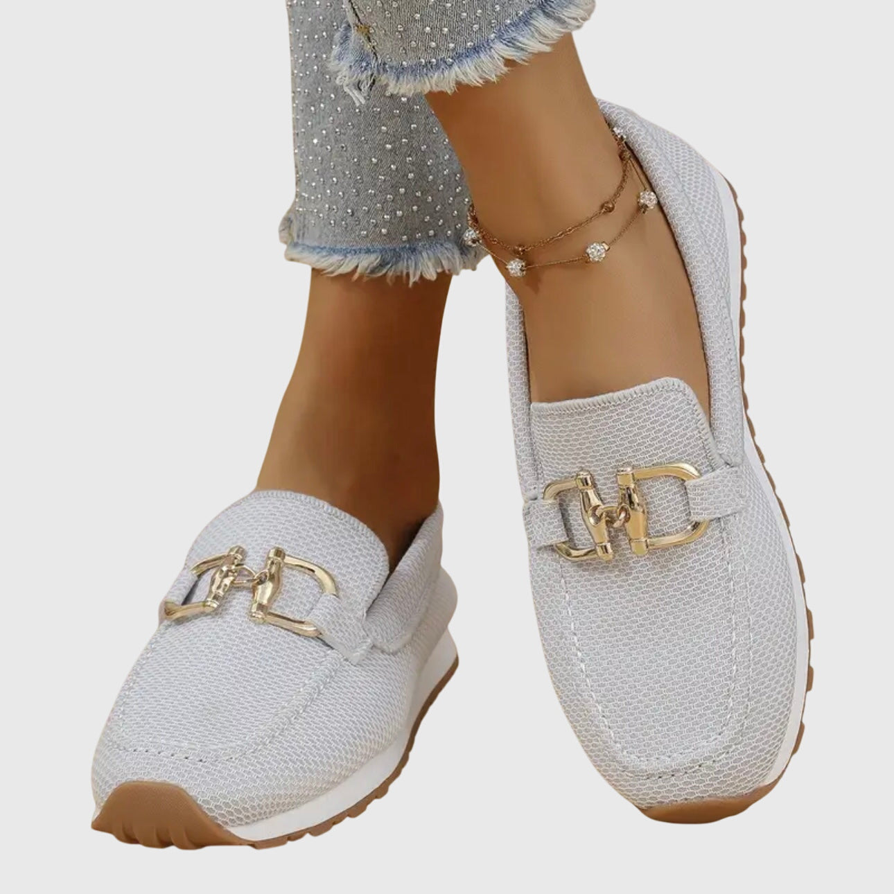 Women's Slip-On Sneakers White Breathable Orthopedic 5