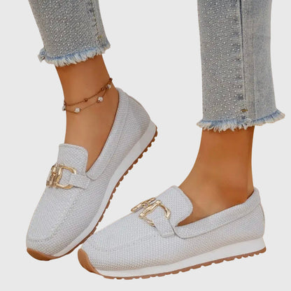 Women's Slip-On Sneakers White Breathable Orthopedic 6