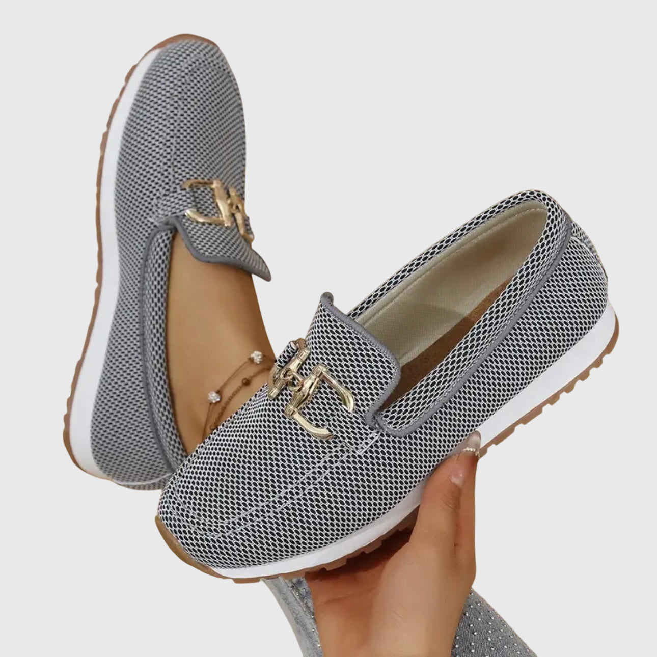 Women's Slip-On Sneakers White Breathable Orthopedic 8