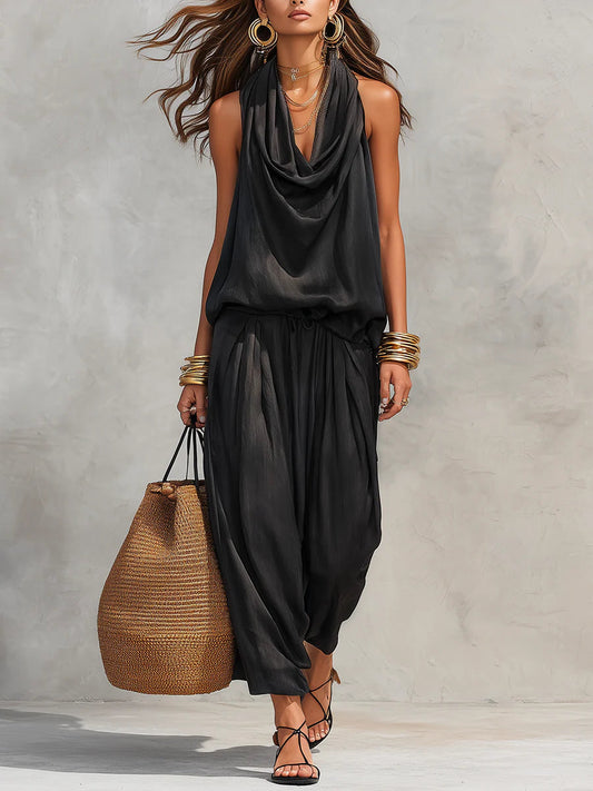 Grayson & Porter Demetria™ Two-Piece Set Halter Top and Wide-Leg Trousers