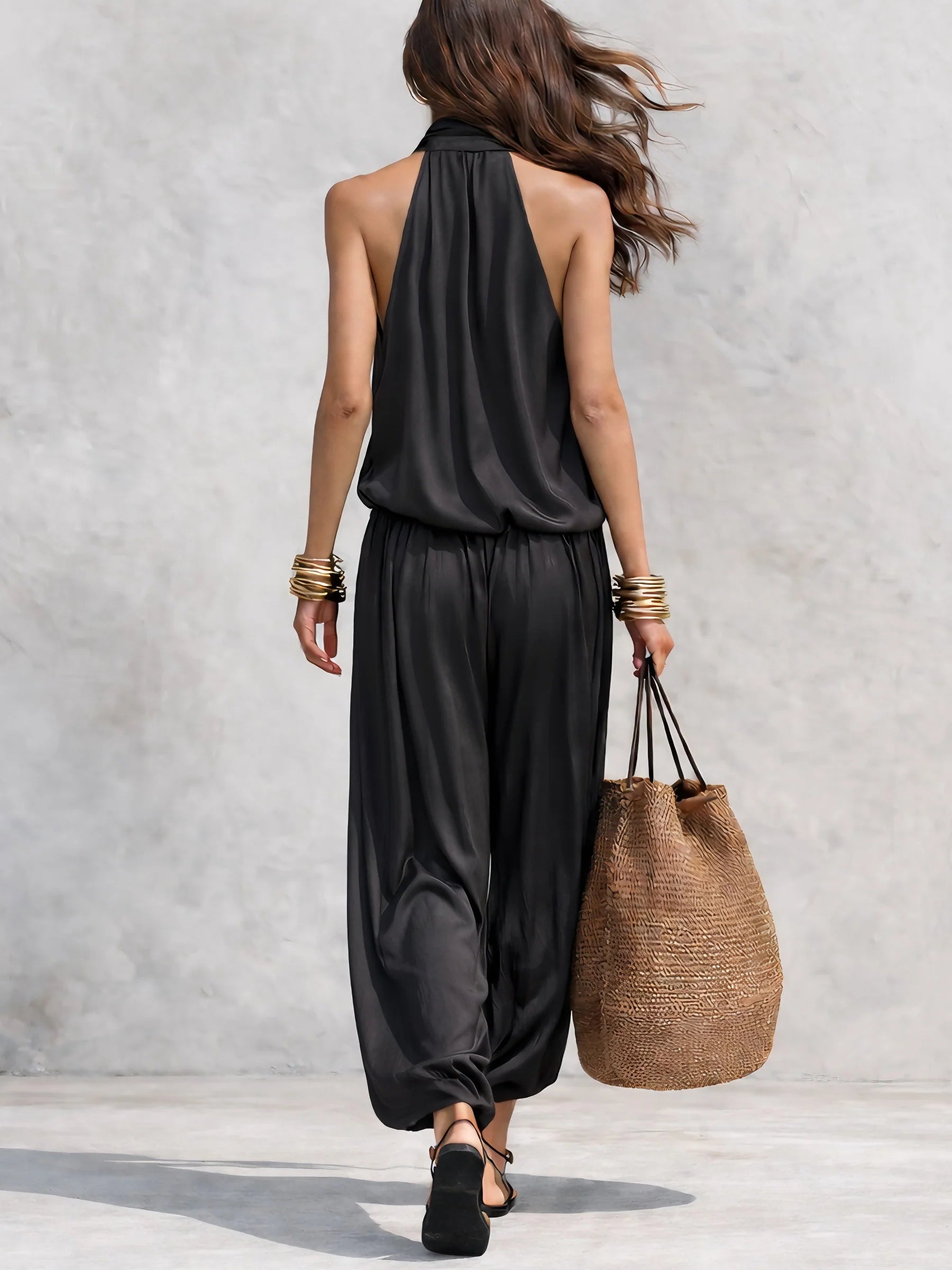Grayson & Porter Demetria™ Two-Piece Set Halter Top and Wide-Leg Trousers