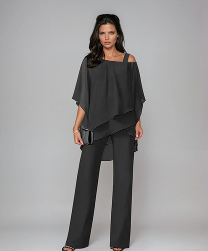 Grayson & Porter Mariella Women's Two-Piece Layered Set Wide-Leg Pants