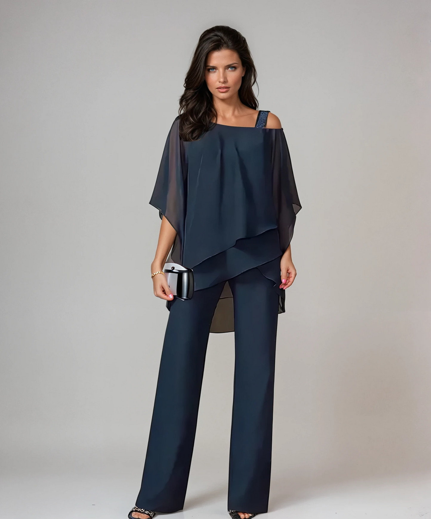 Grayson & Porter Mariella Women's Two-Piece Layered Set Wide-Leg Pants