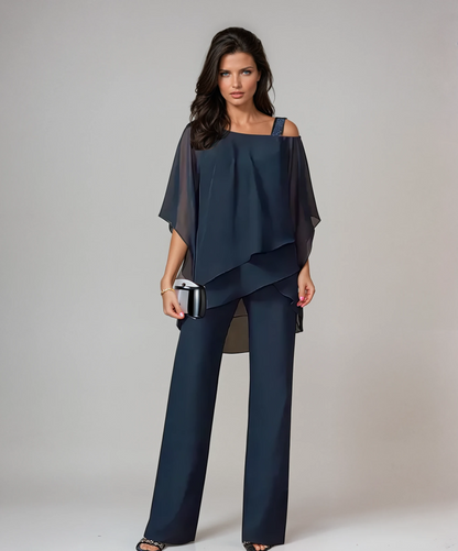Grayson & Porter Mariella Women's Two-Piece Layered Set Wide-Leg Pants