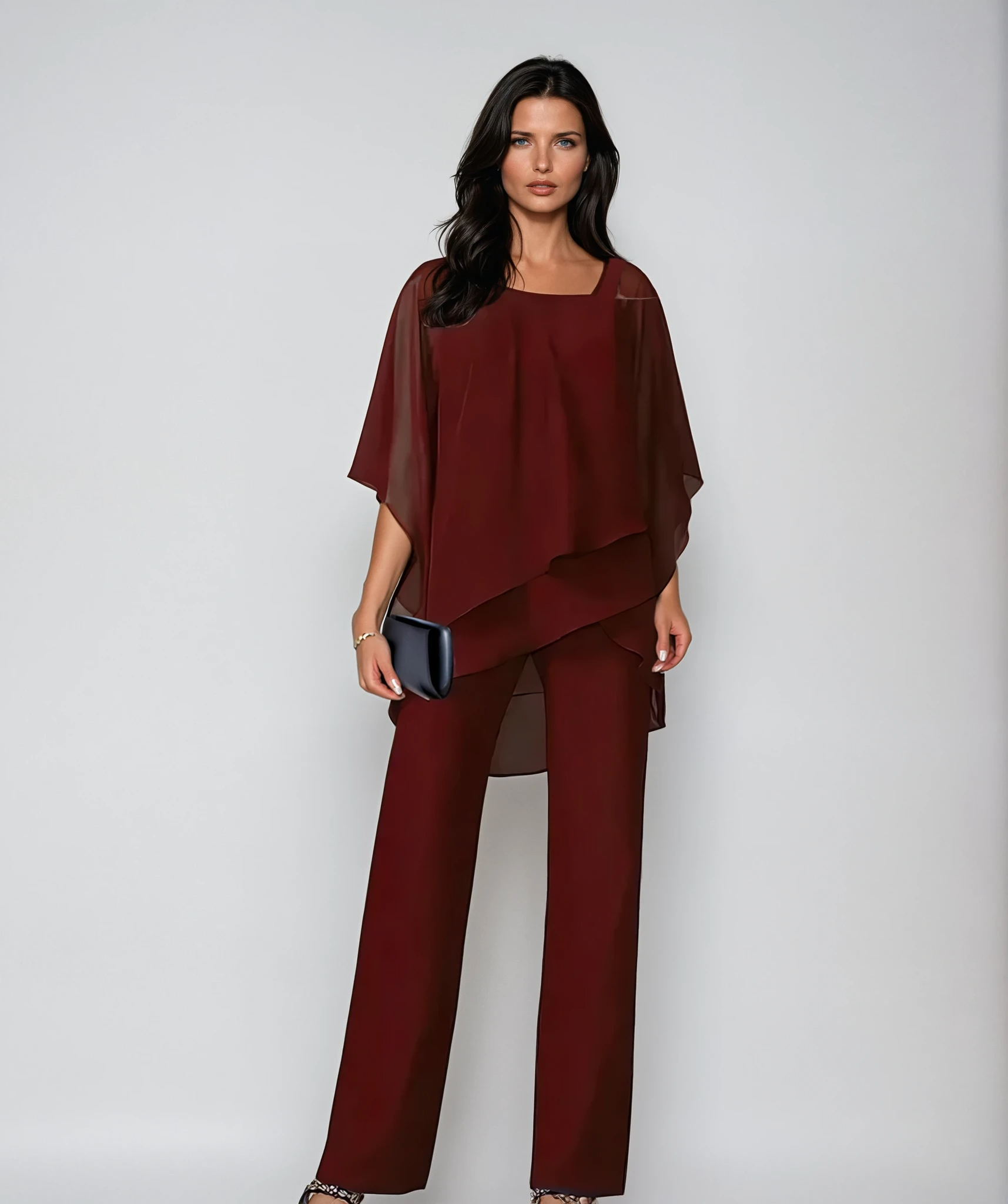 Grayson & Porter Mariella Women's Two-Piece Layered Set Wide-Leg Pants